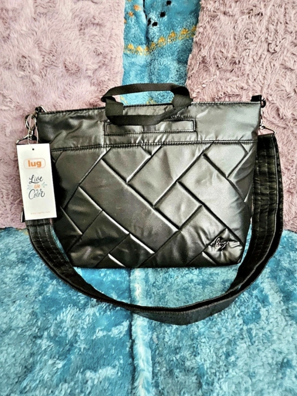 Lug Tenor 2-Piece Crossbody Bag & Pouch Black